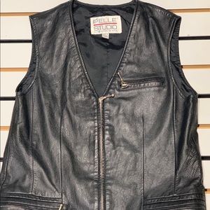 Leather Motorcycle Vest  Custom Patch Lady Riders
